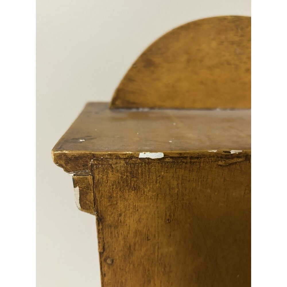 Hand Painted Vintage Dollhouse Armoire Folk Art Cabinet Dresser Cottage 19” - Picture 8 of 16